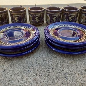 [Euroceramika] Espresso Cups & Saucers Serves 6